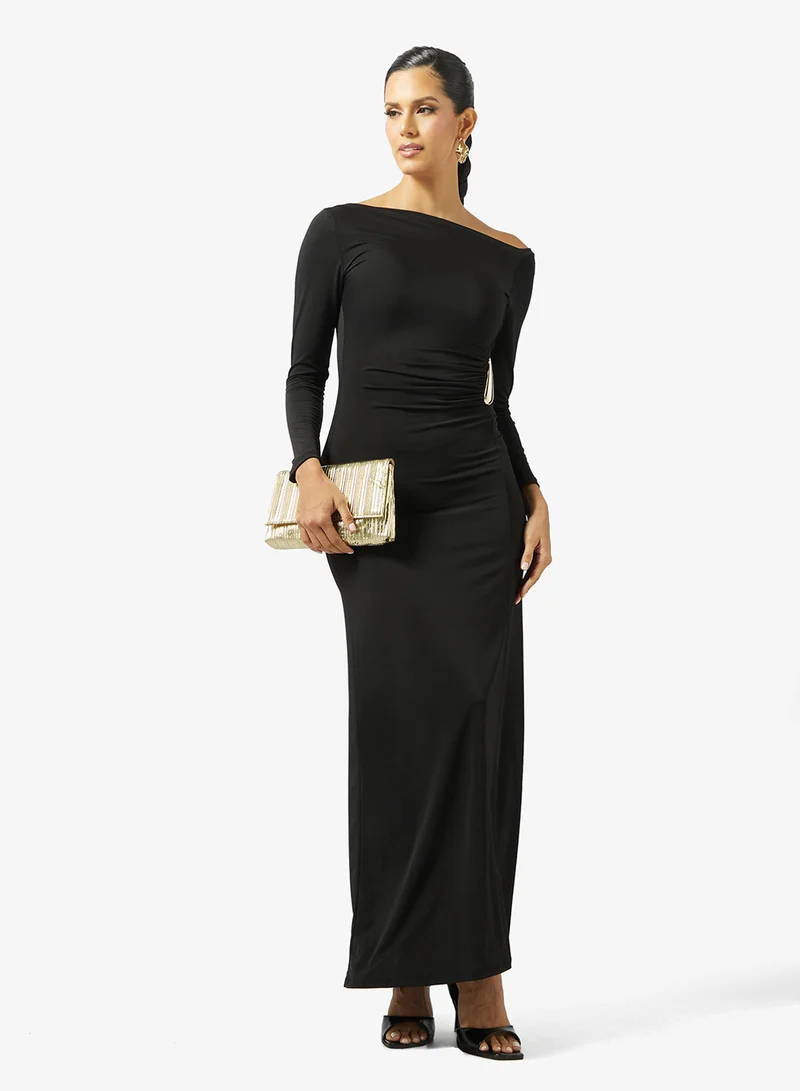 Ella Limited Edition  Aysmmetric Neck Bodcon Dress for Women | Best Price UAE